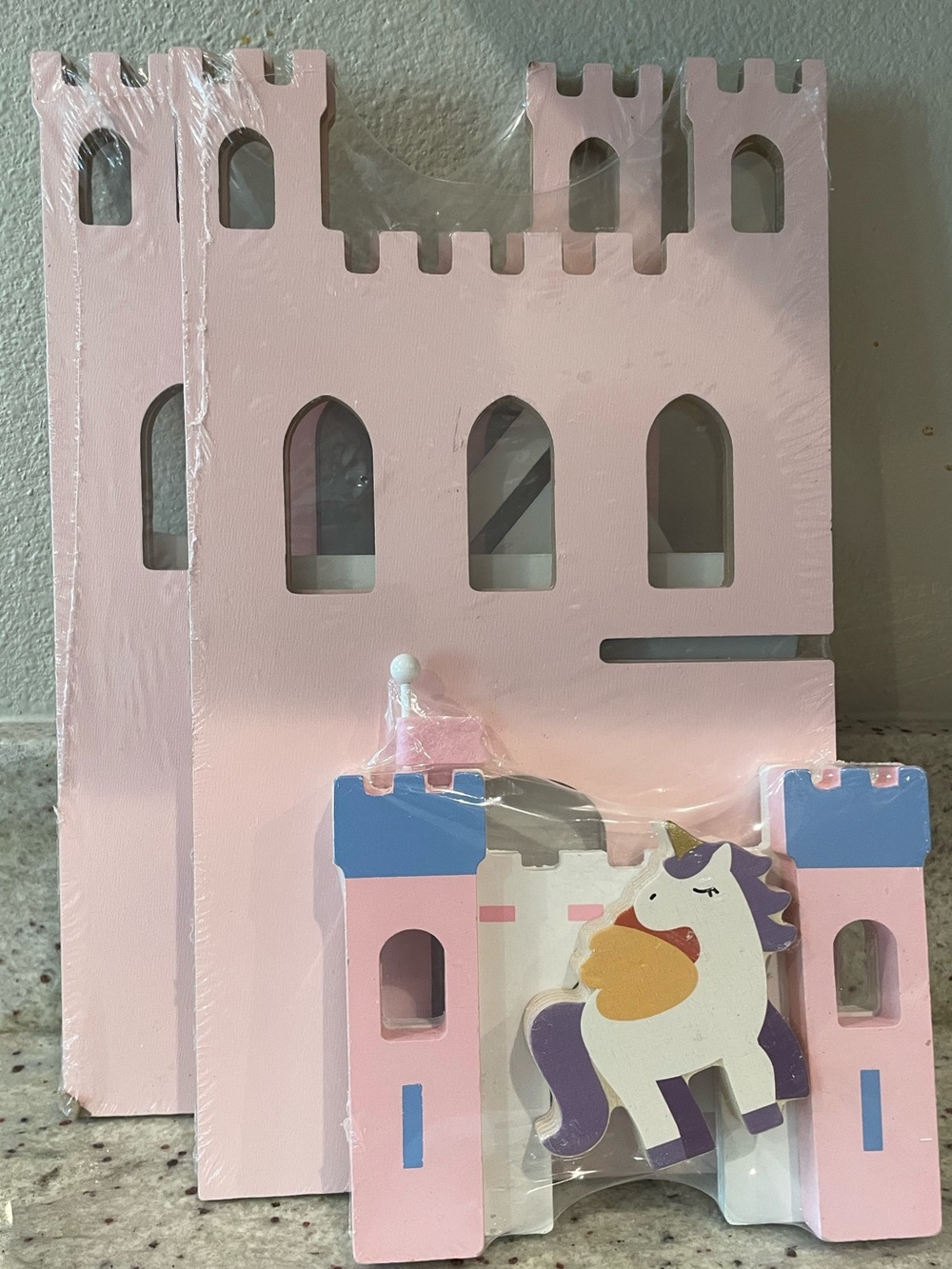 🎉🎉 5 for $15 3 Kids Wooden Pink Castle Build it yourself Playsets.